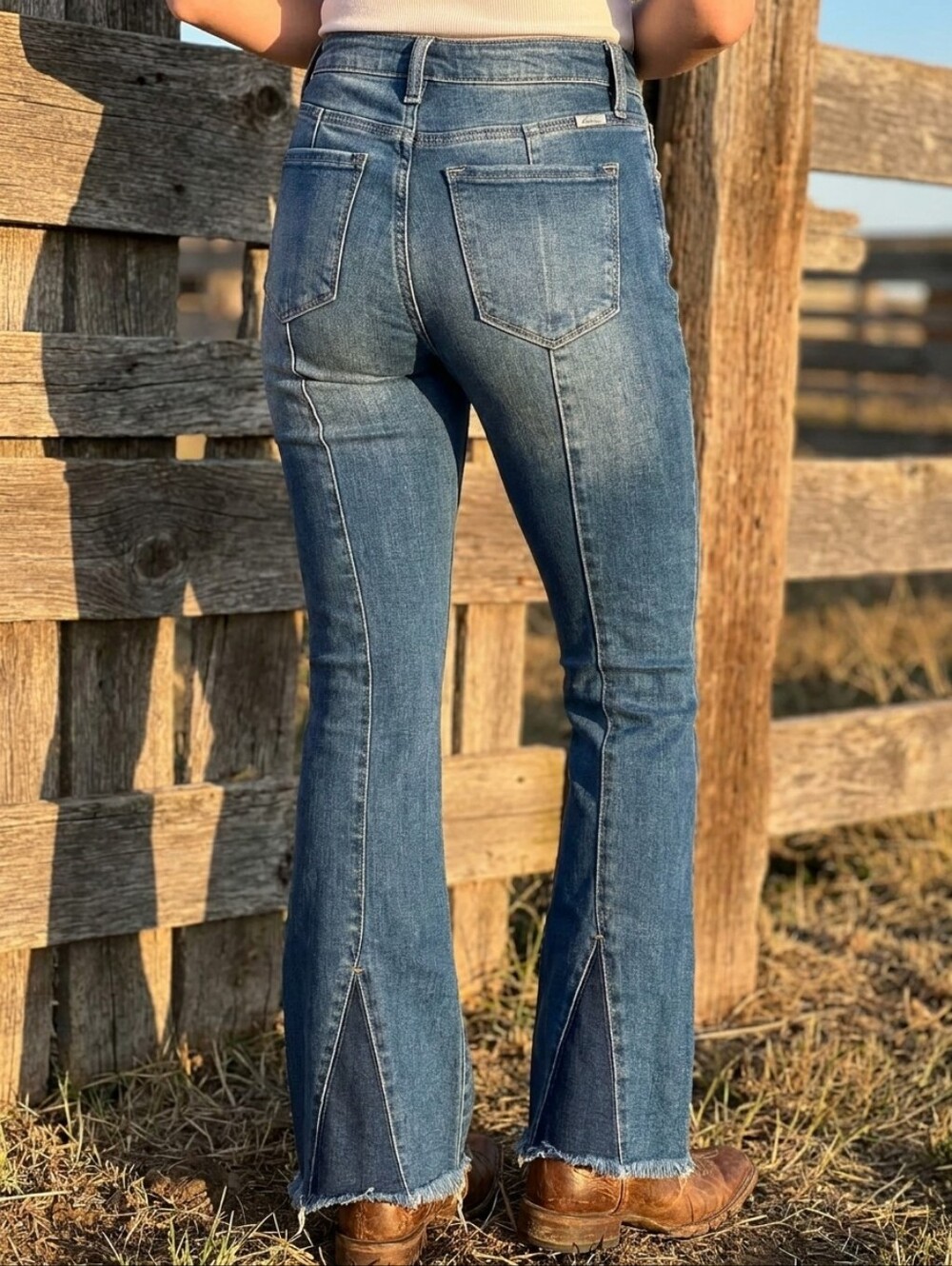KanCan Medium Blue High-Rise Flare Jeans